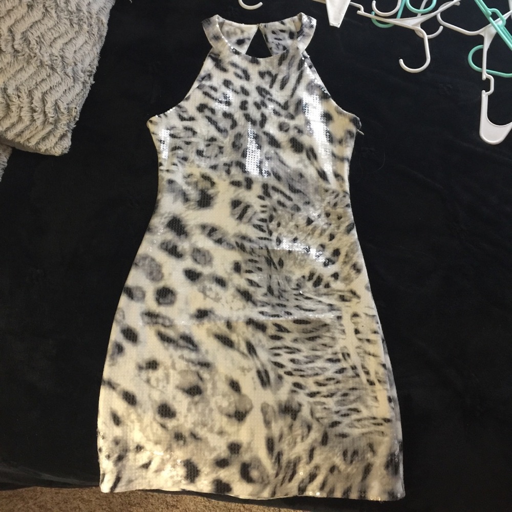 Parker sequin print dress